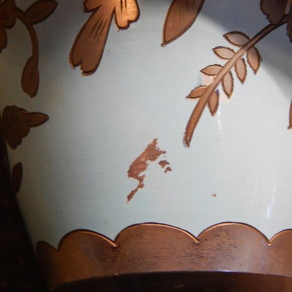 7" Etched Sky Blue Metal Pitcher - Picture 7 of 8